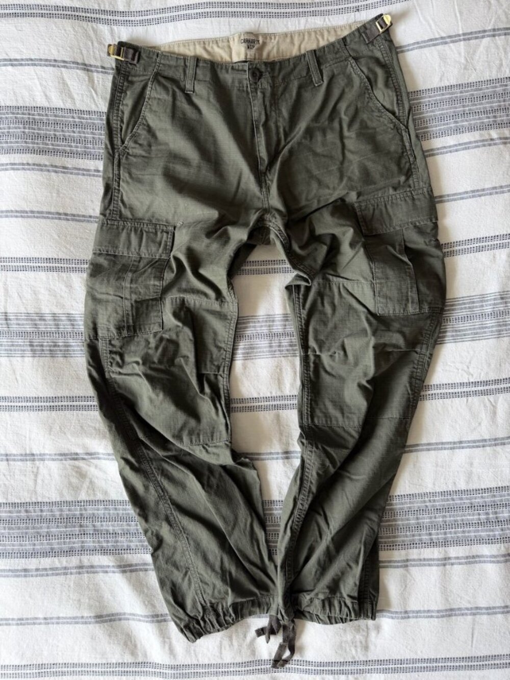Carhartt WIP Aviation Pant Olive Ripstop Cargo Pants 33x30